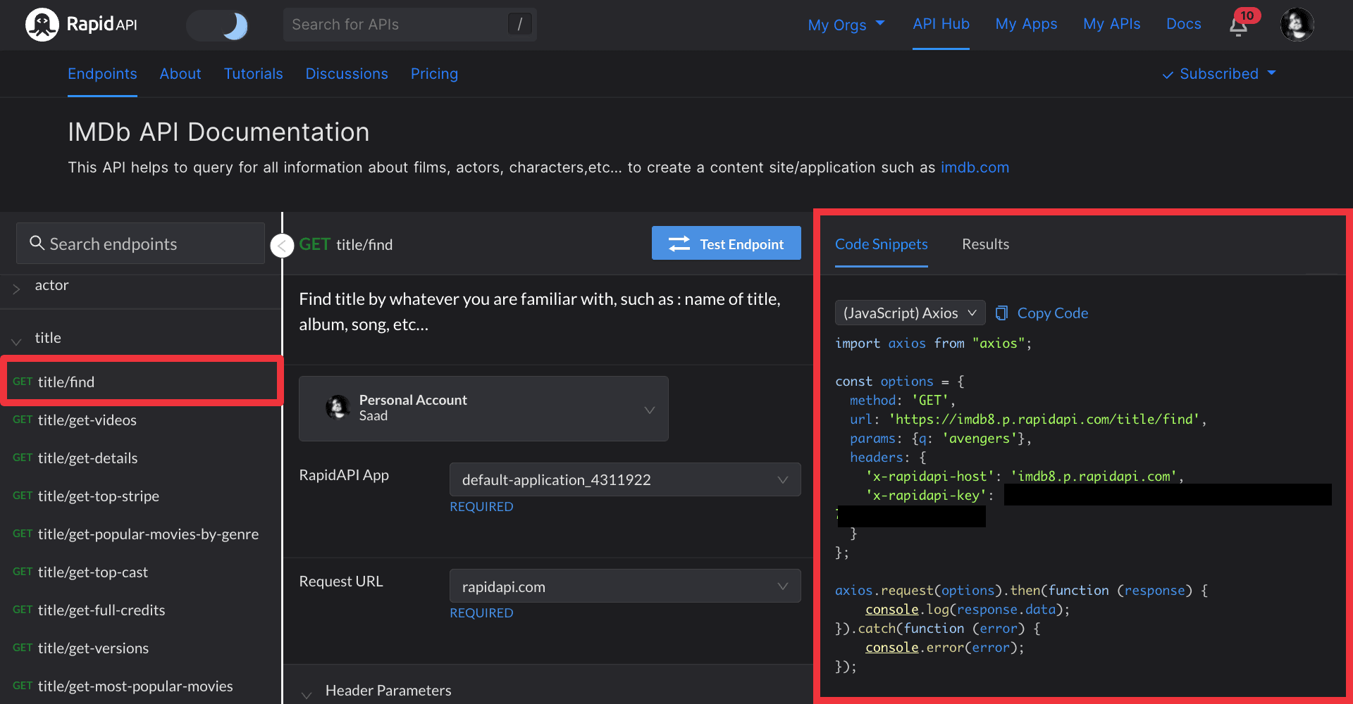 Fetching data using (JavaScript) Axios