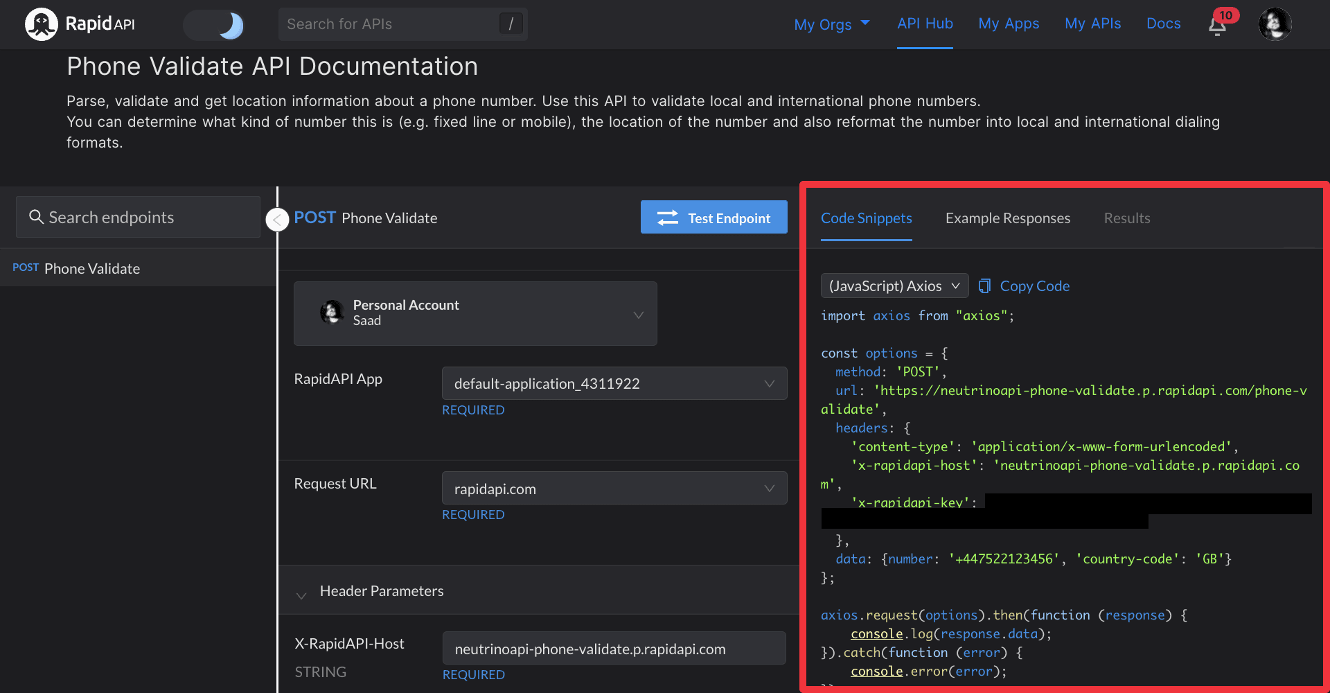 Fetching data using (JavaScript) Axios