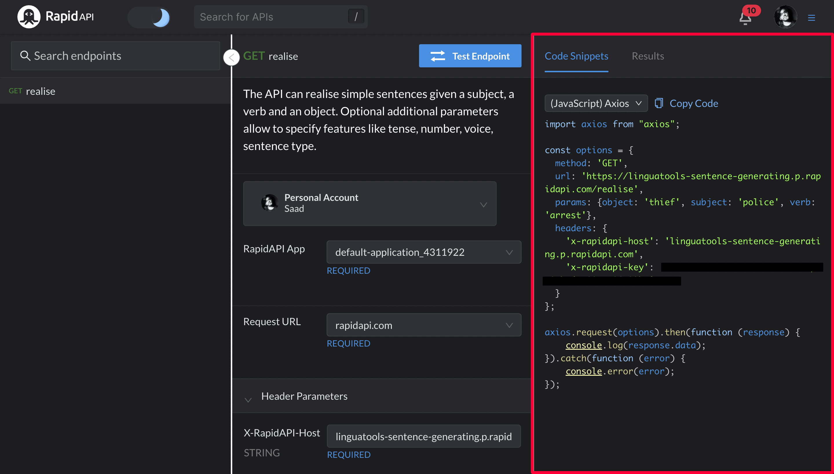 Fetching data using (JavaScript) Axios