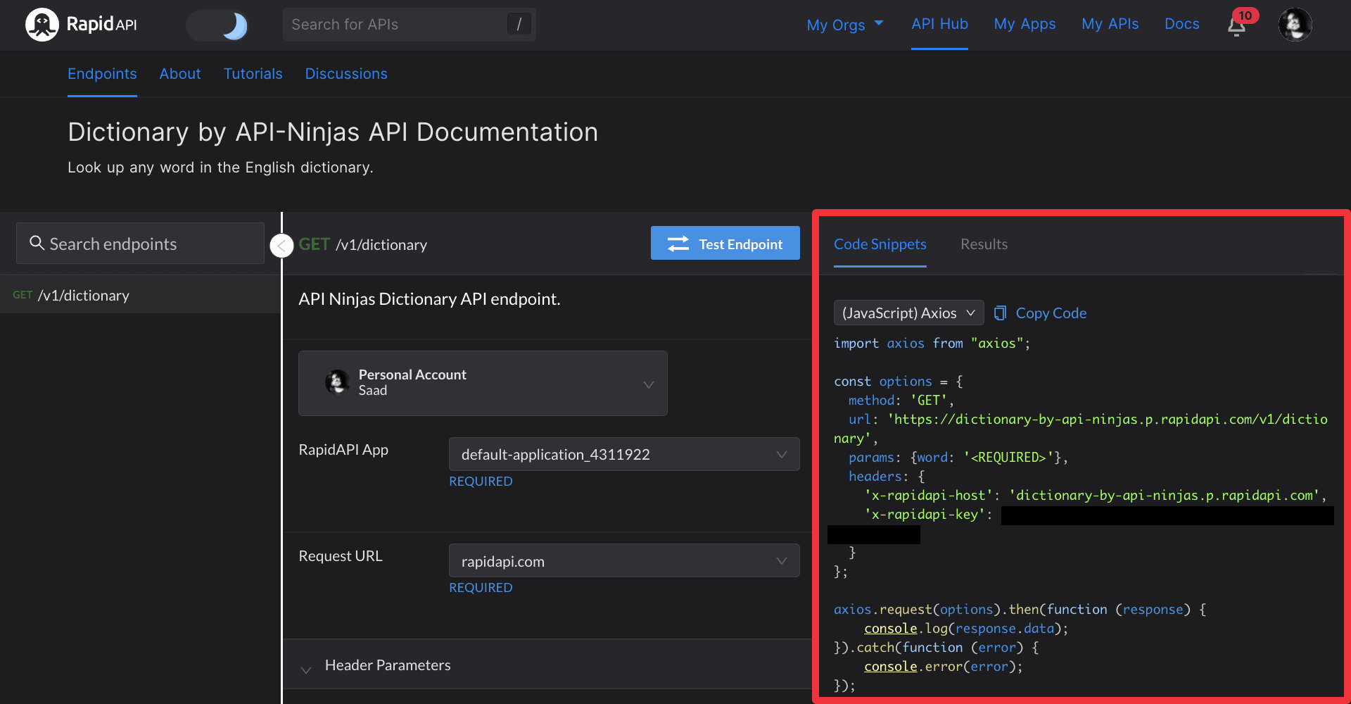 Fetching data using (JavaScript) Axios