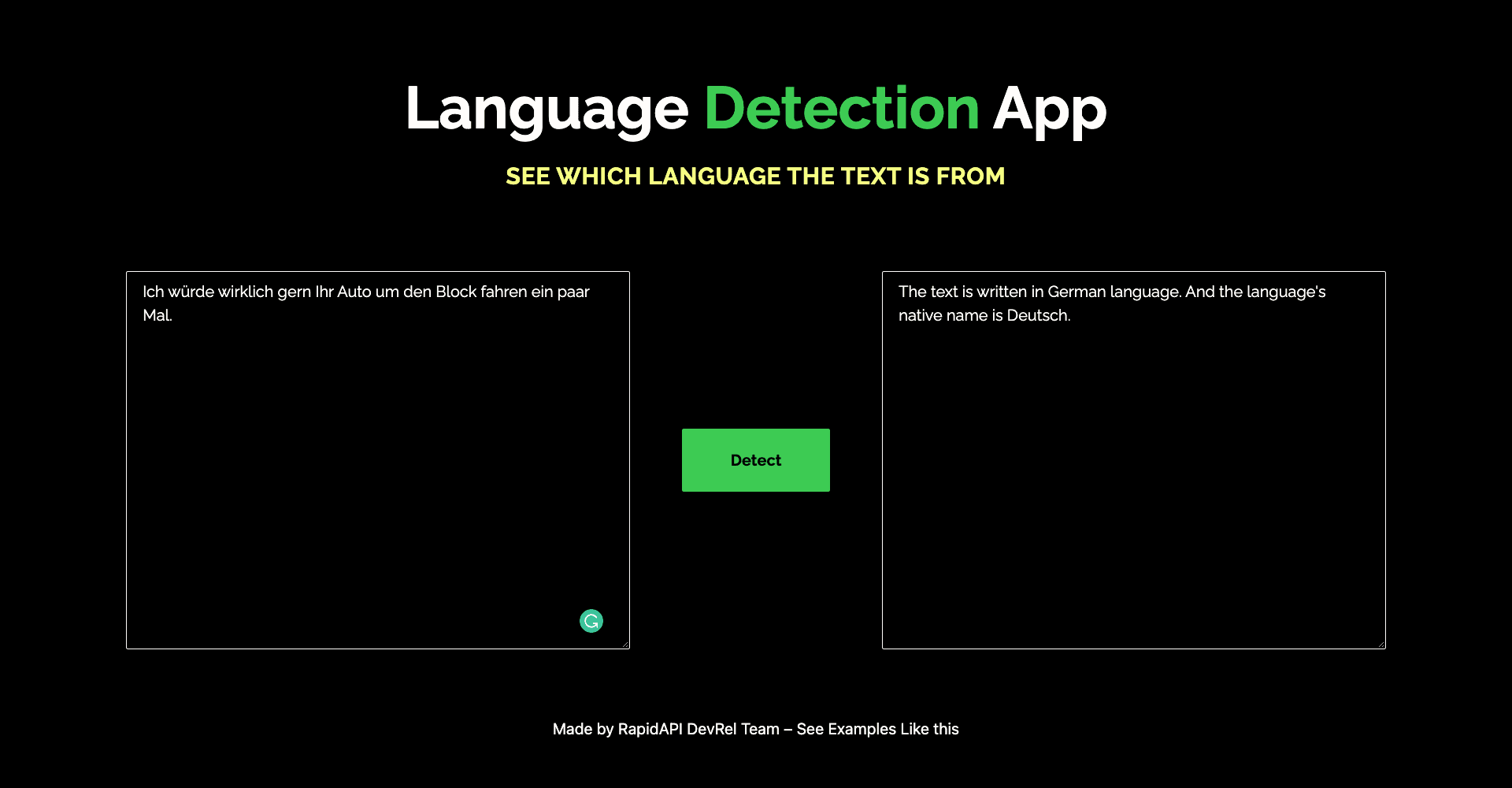 Language Detection App built with Next.js and Microsoft Translator Text API