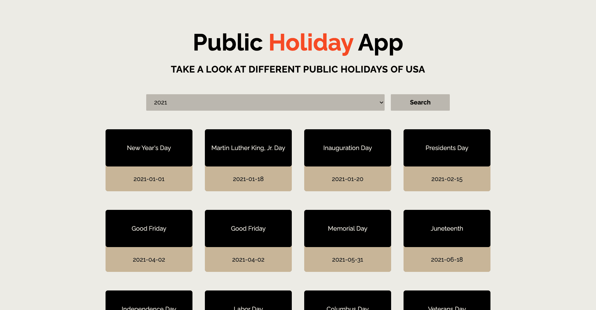 How to build a Public Holiday App using Public Holiday API?