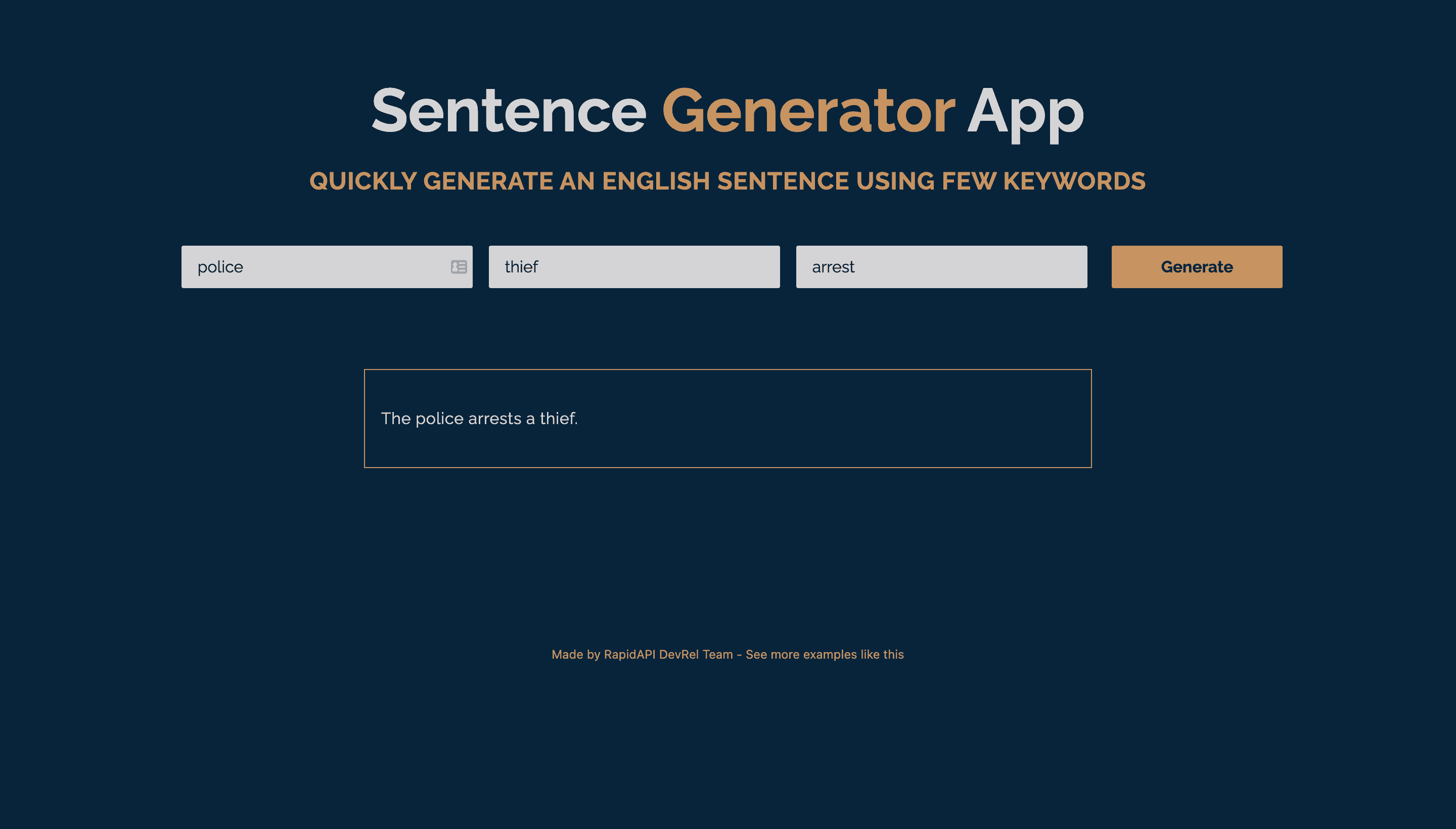 Word Adder In A Sentence Generator