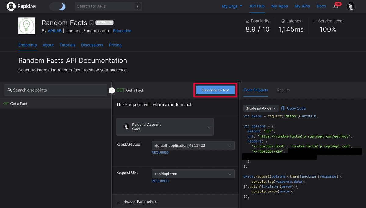 javascript call python api