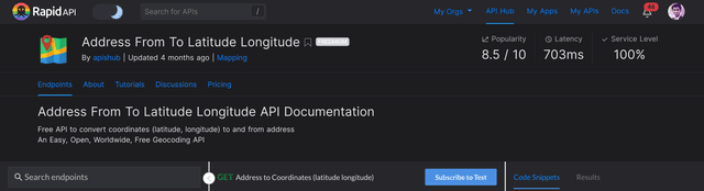 How to get Longitude and Latitude from an Address?