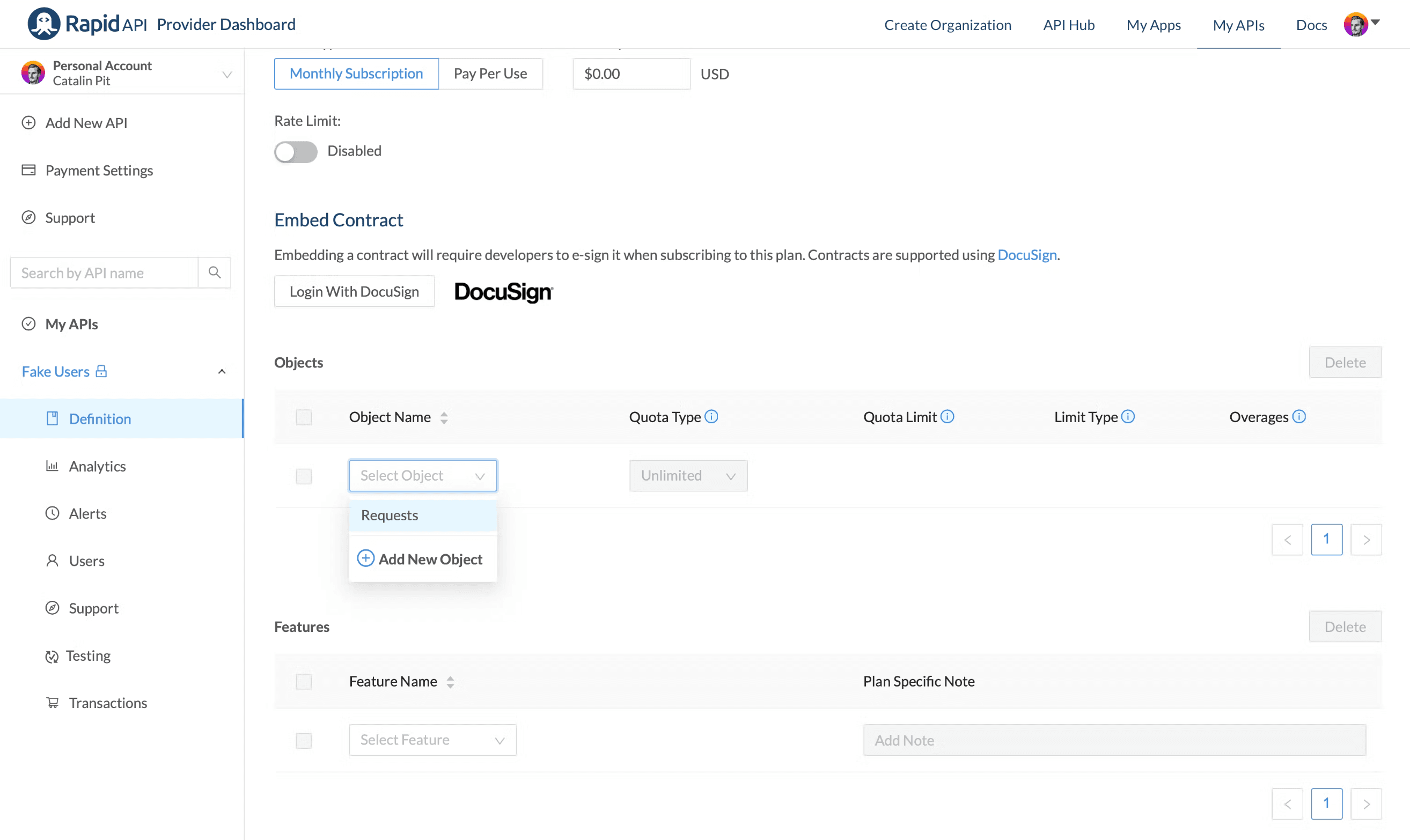 Select Request for Pricing Method