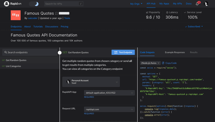 How to call apis using axios in typescript 