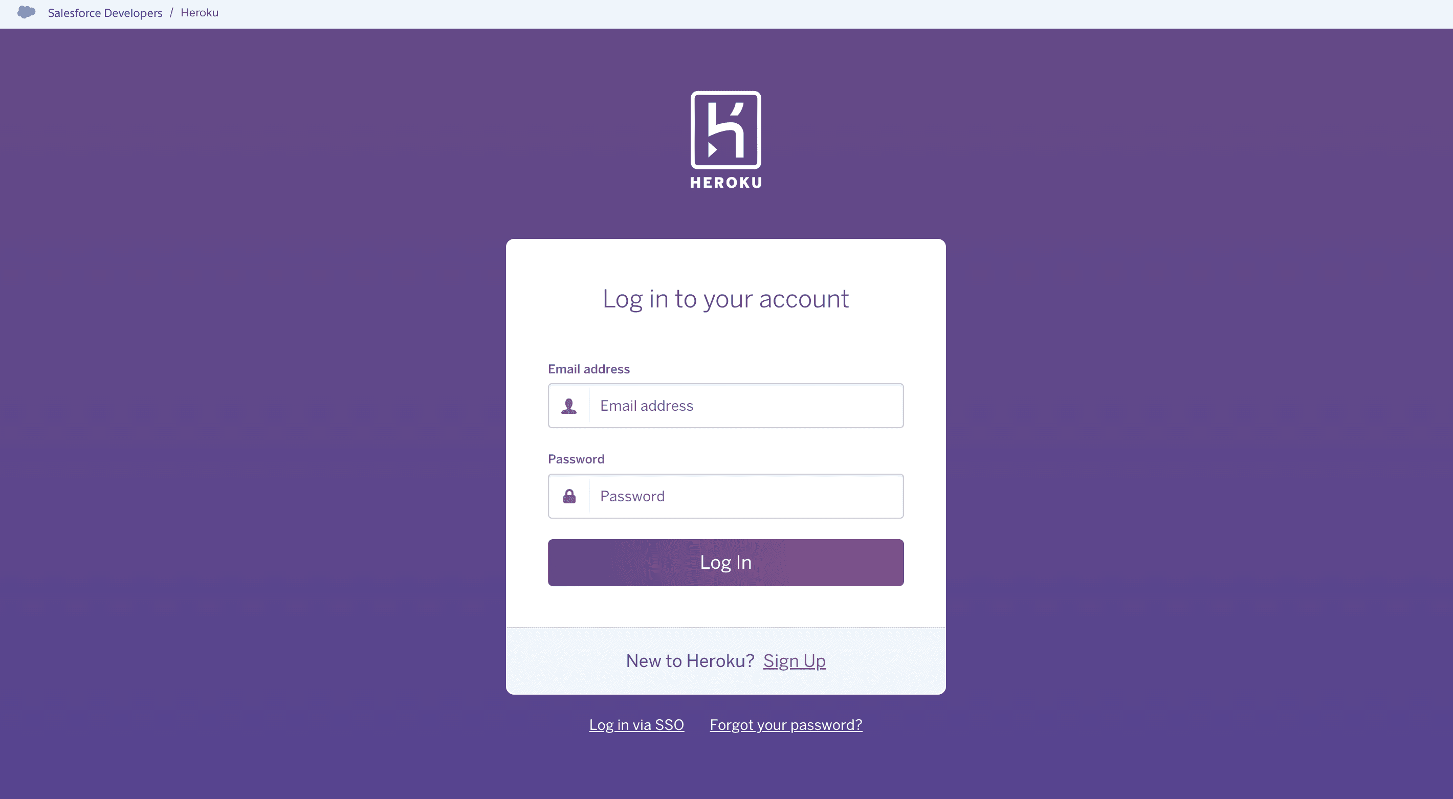 Logging into Heroku