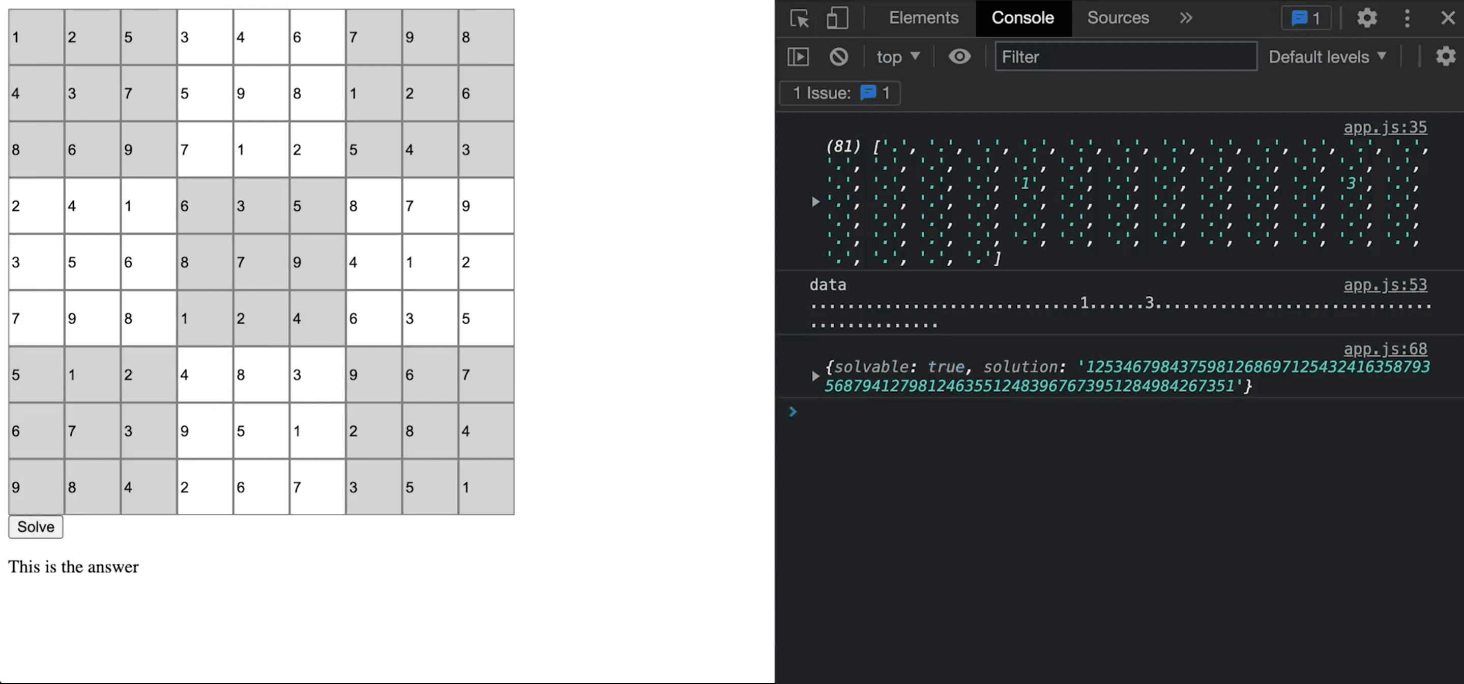 Solving Sudoku Puzzle