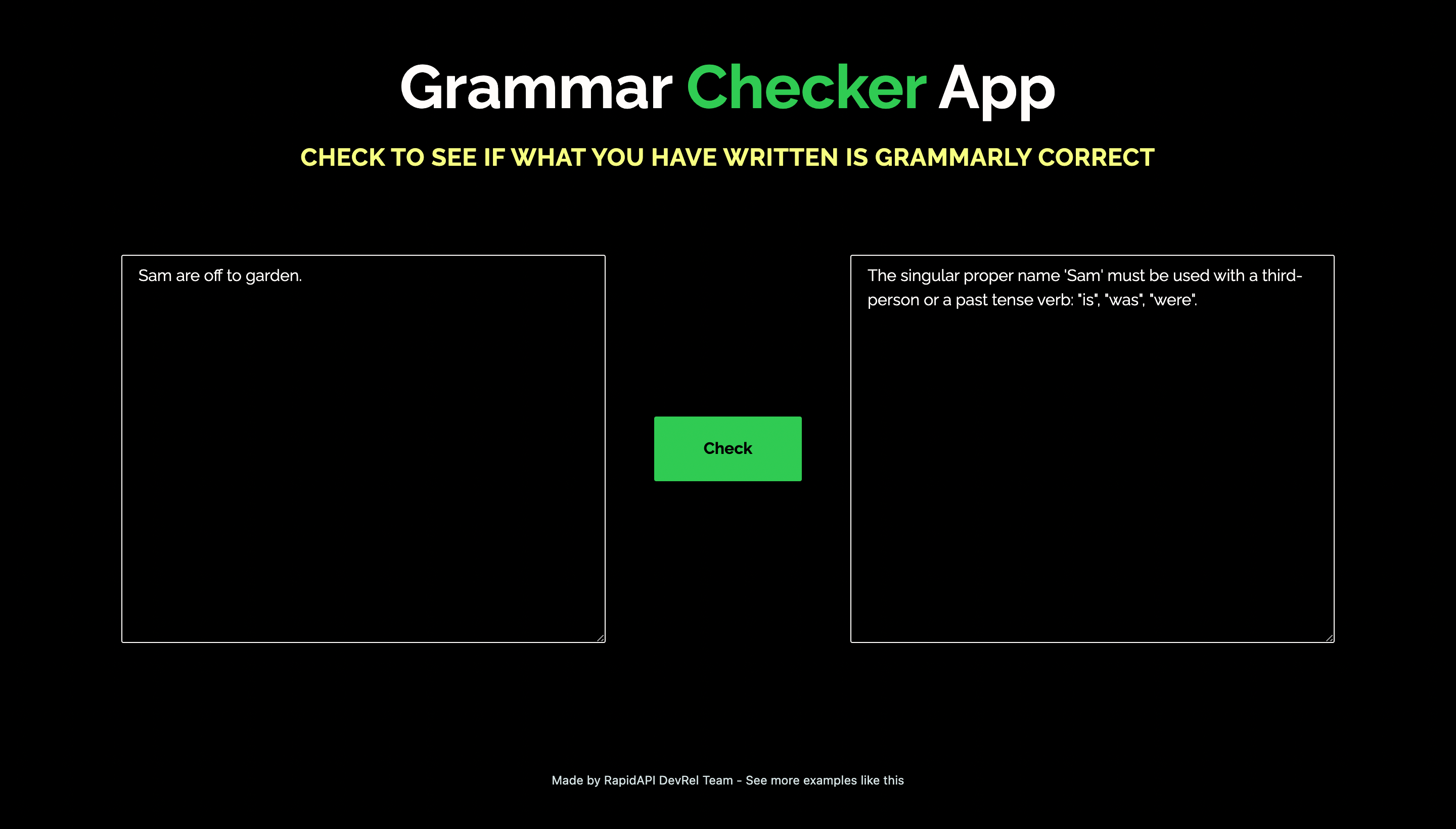 Grammar Checker App built with Next.js and GrammarBot API