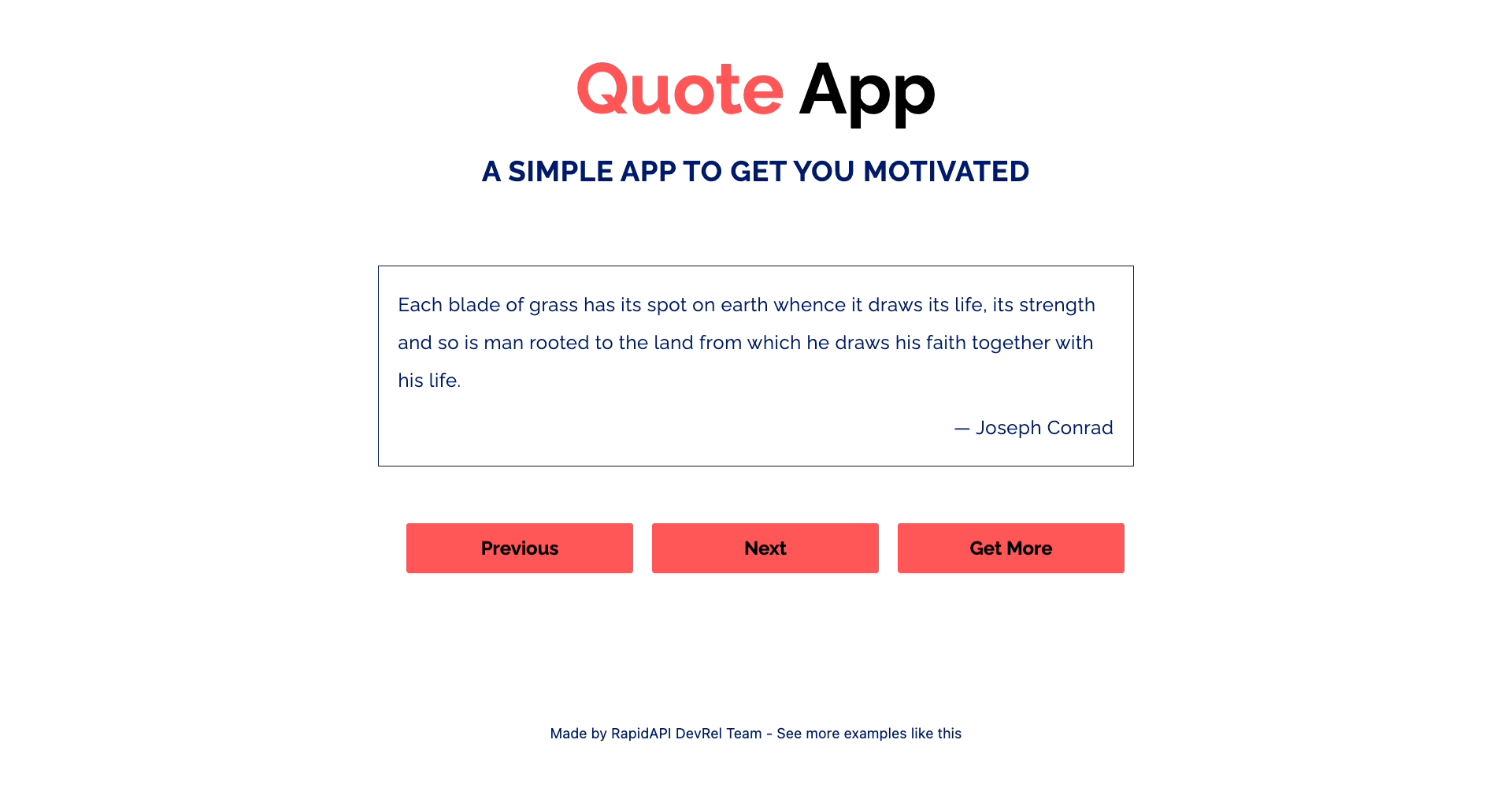 Quote App built with Next.js and Famous Quotes API