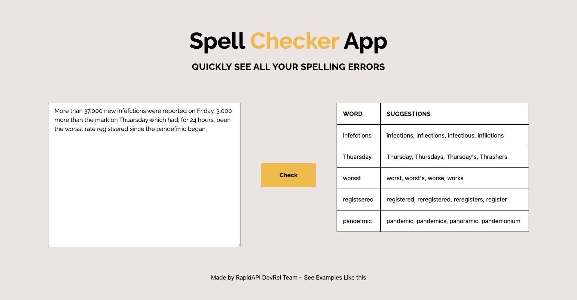 Spell Checker App built with Next.js and JSpell Checker API