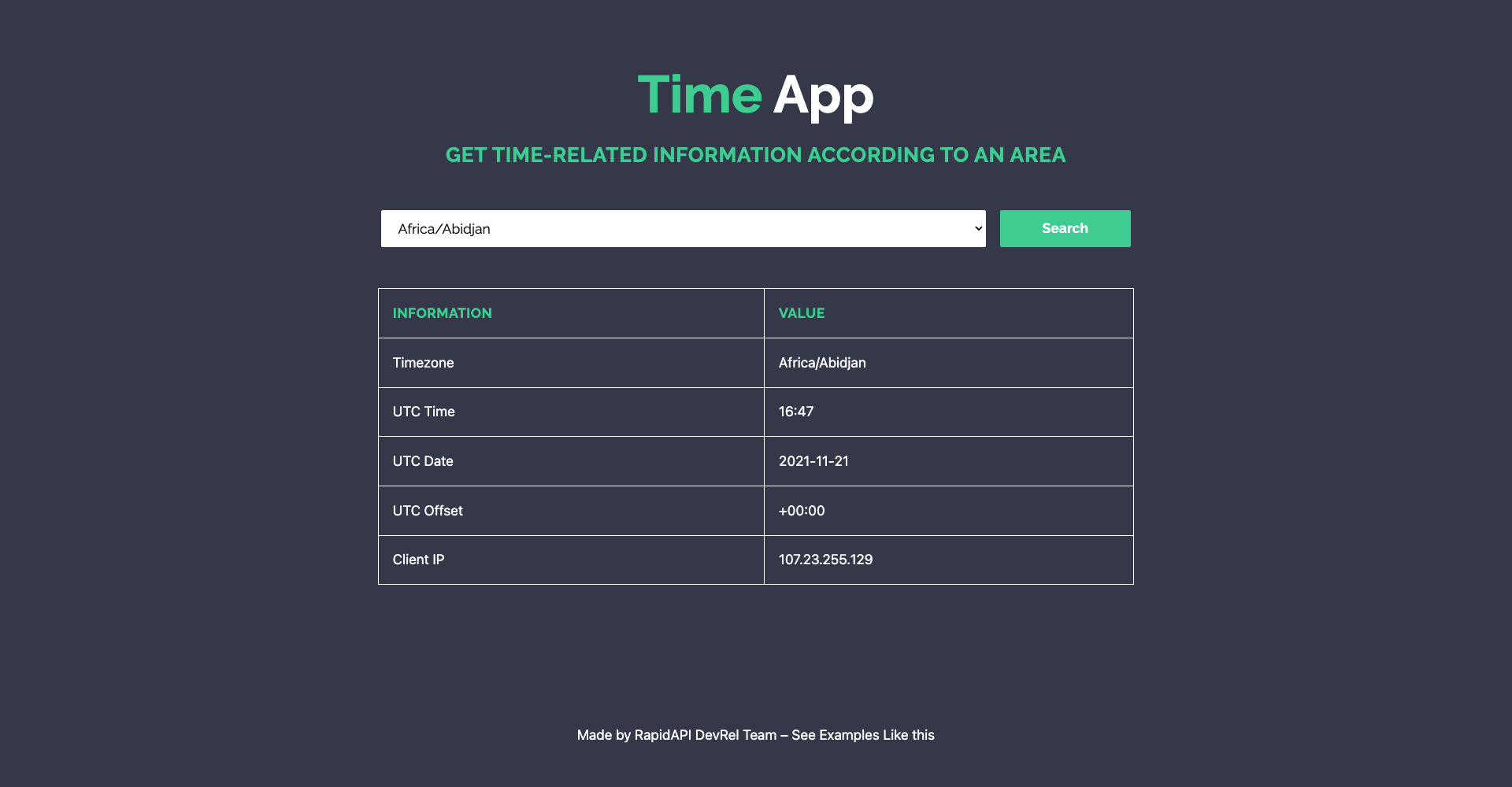 Time App built with Next.js and World Time API