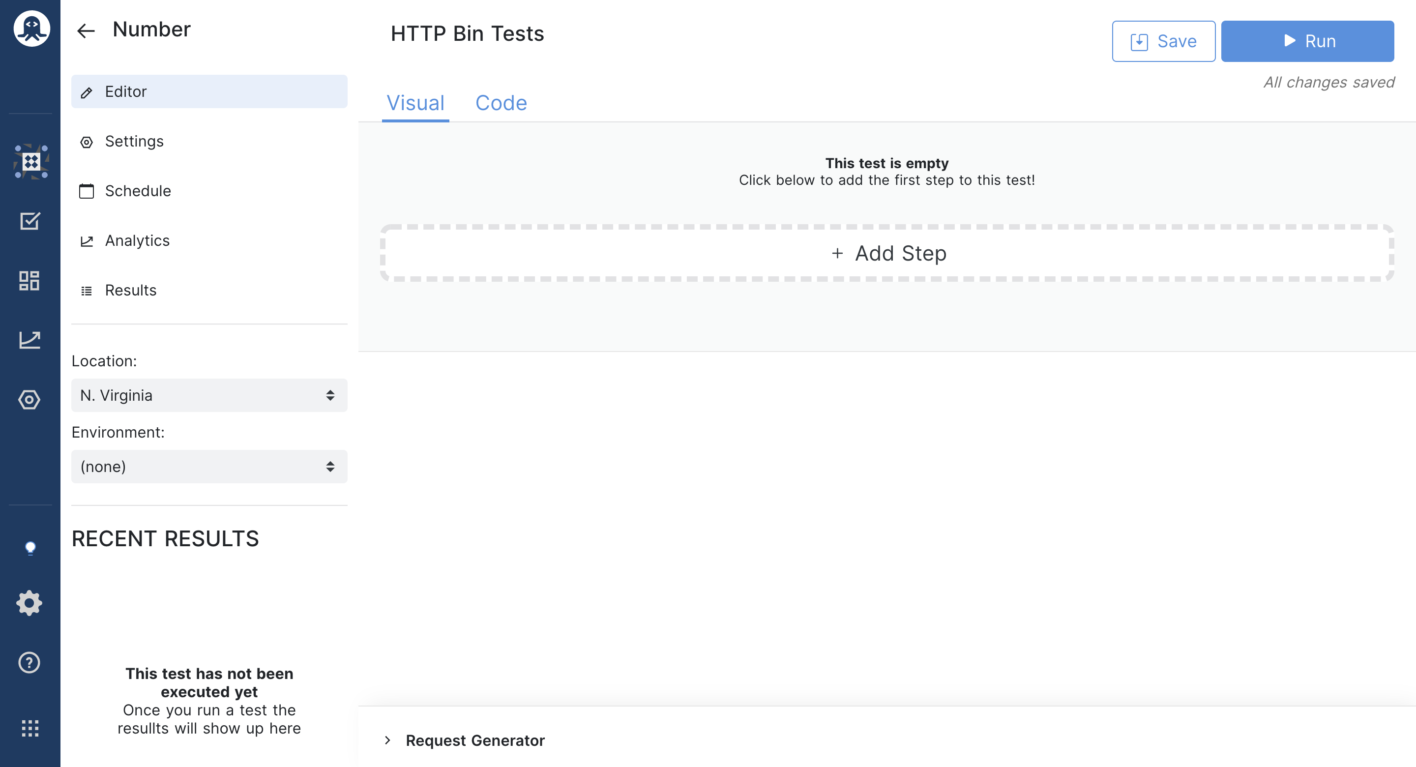 Create API request by clicking Add Step