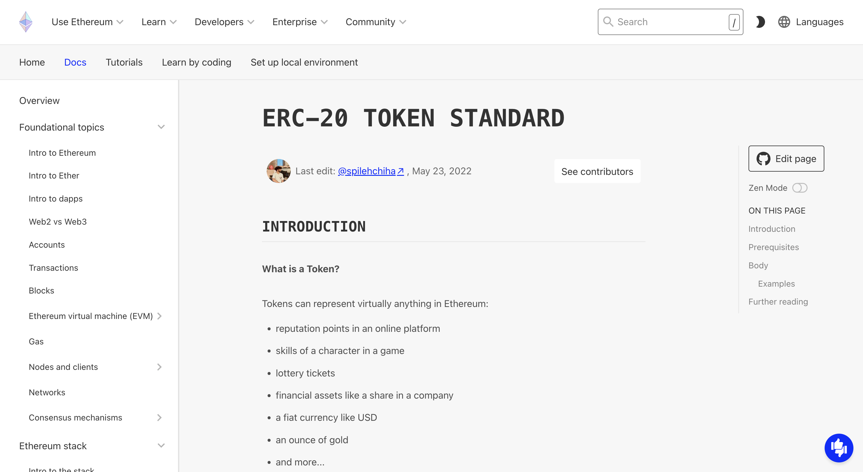 ERC-20 Token Standard