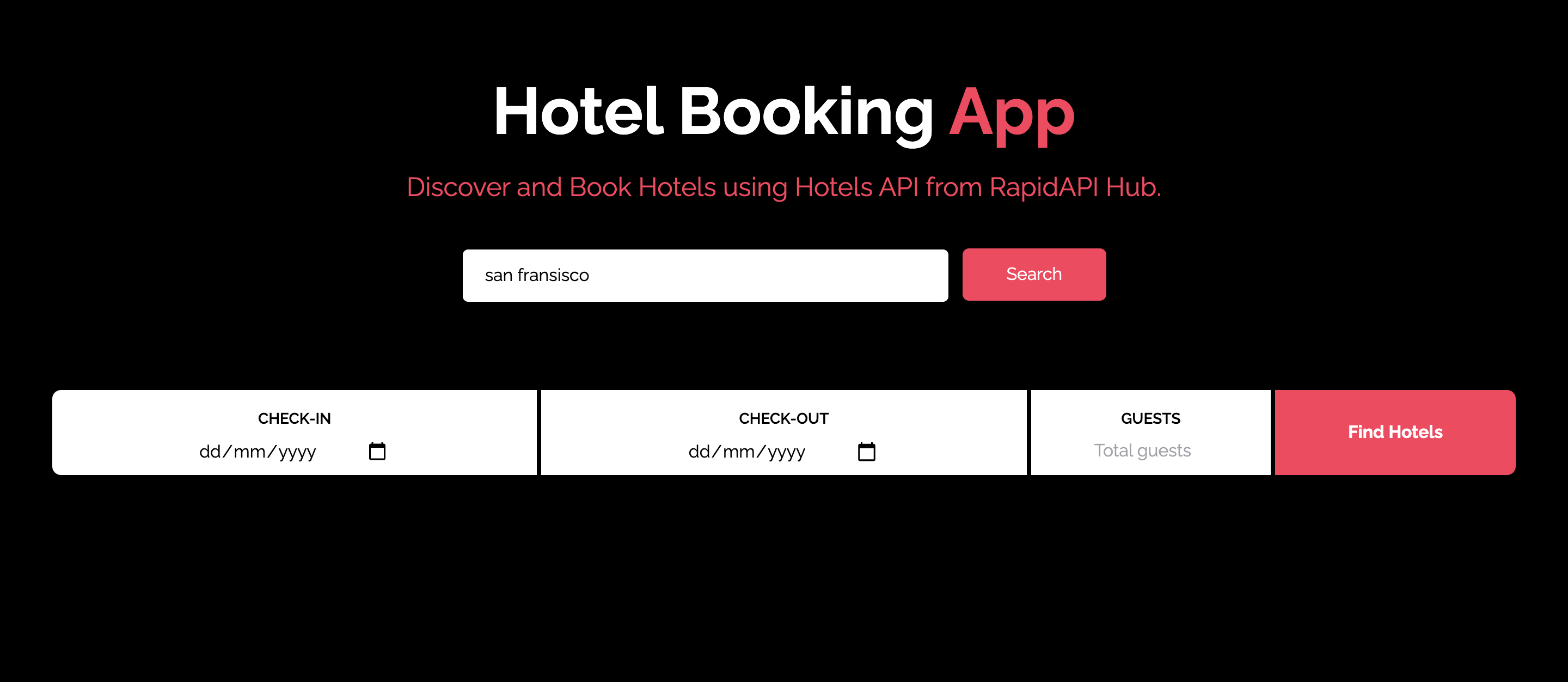 Preview of Hotel App