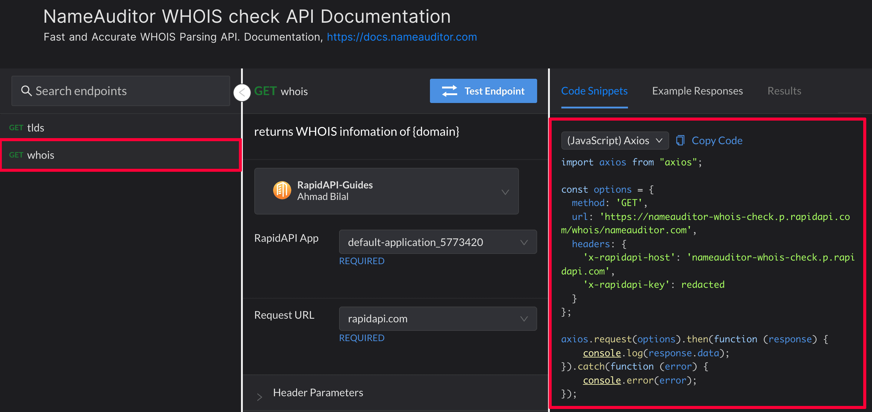 How to build a Domain App using a WHOIS API and Next.js?