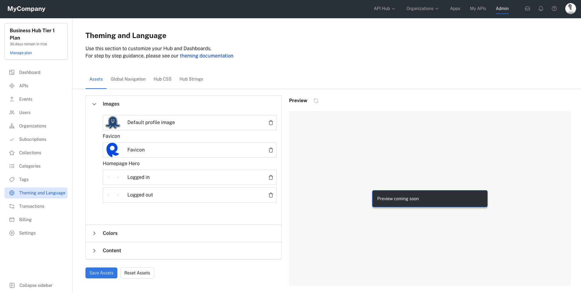 Customizing Rapid's API Hub for Business