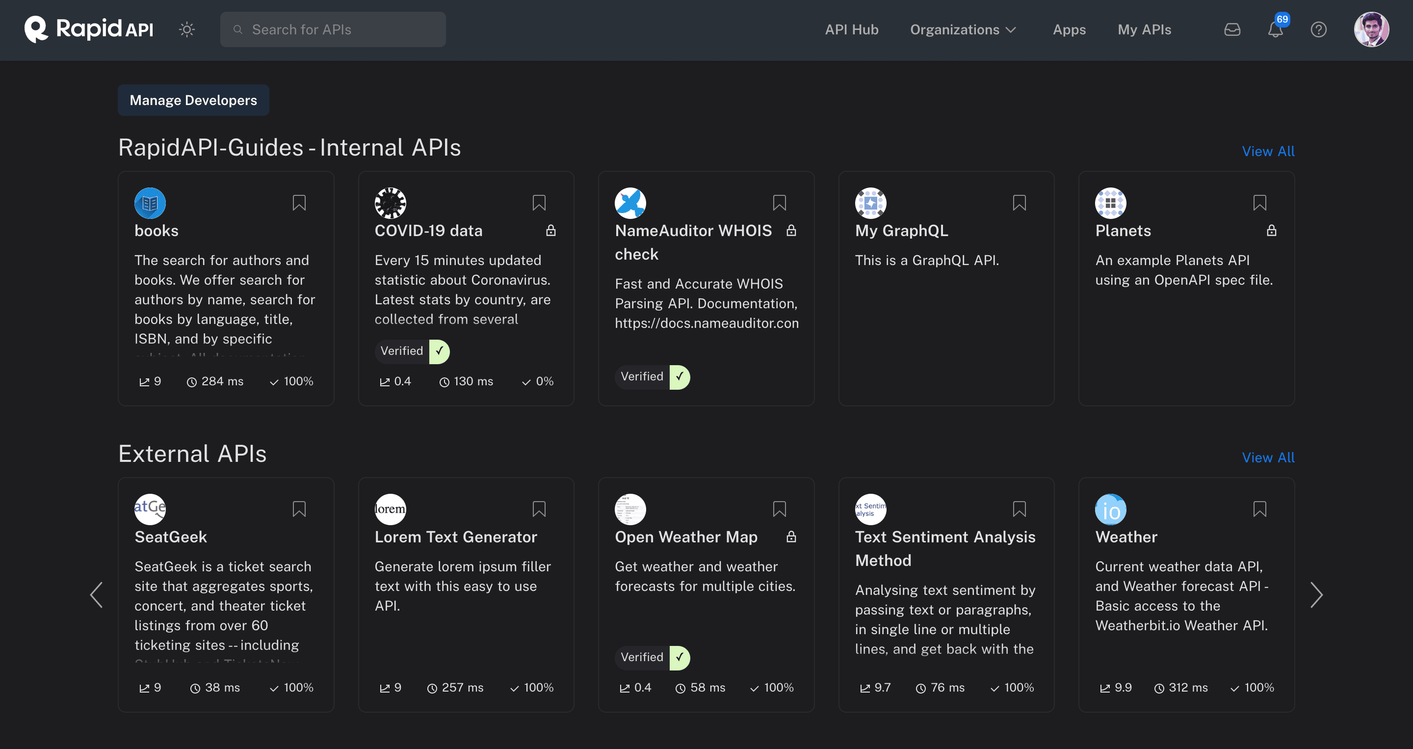 Internal and External APIs