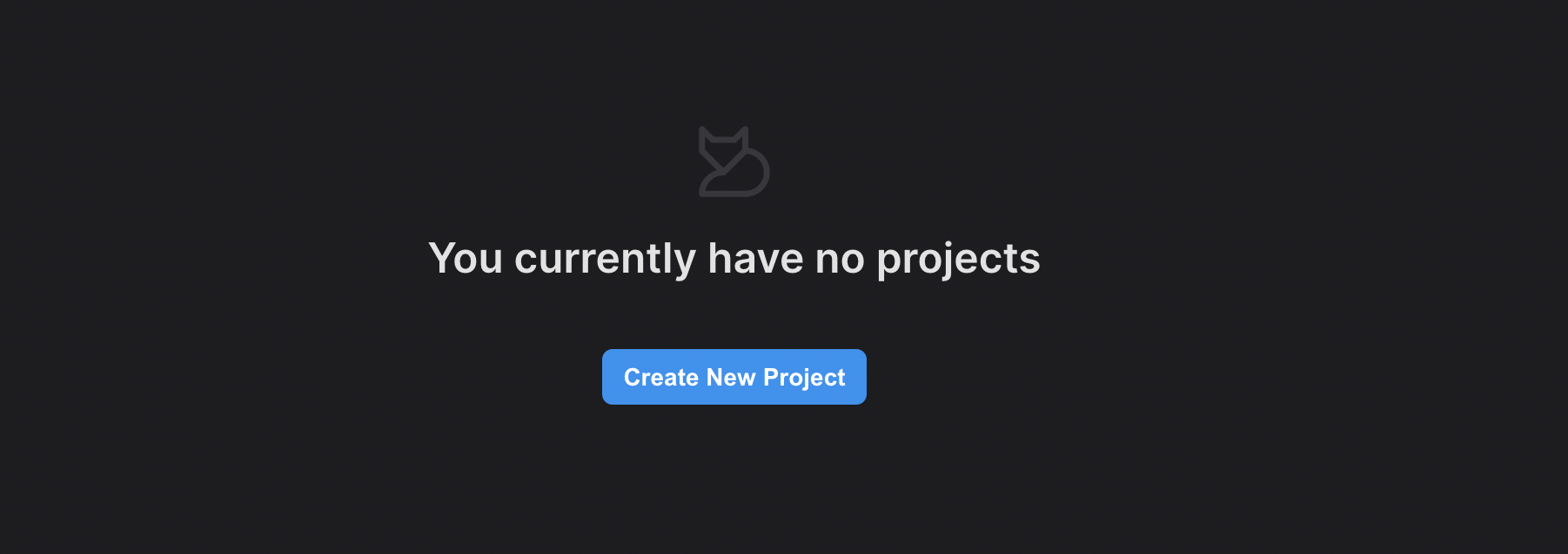 The "Create new Project" button