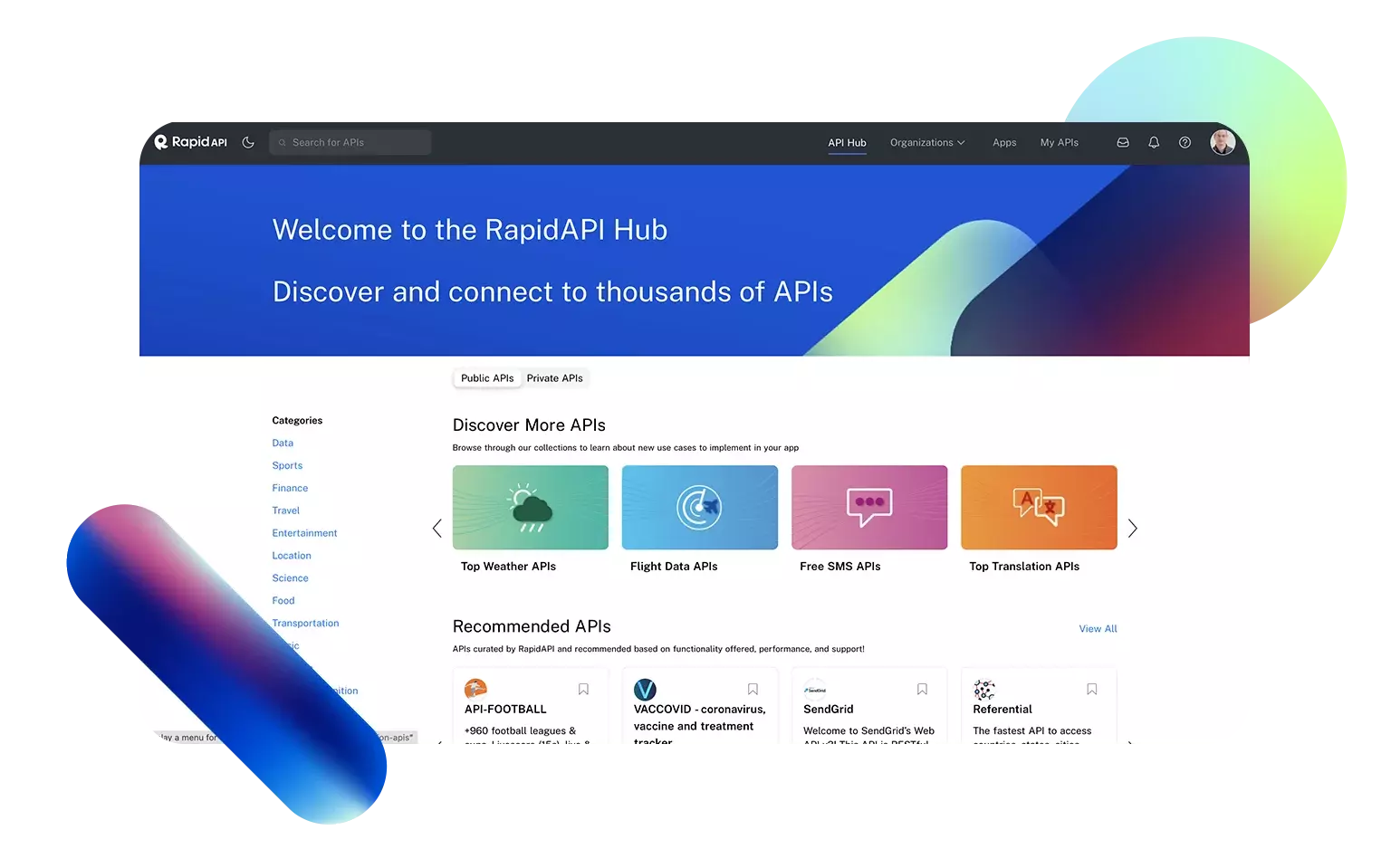 Use APIs with Rapids API Hub